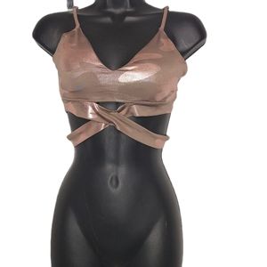 Sommer Ray Crossover Active Bra Gold Camo